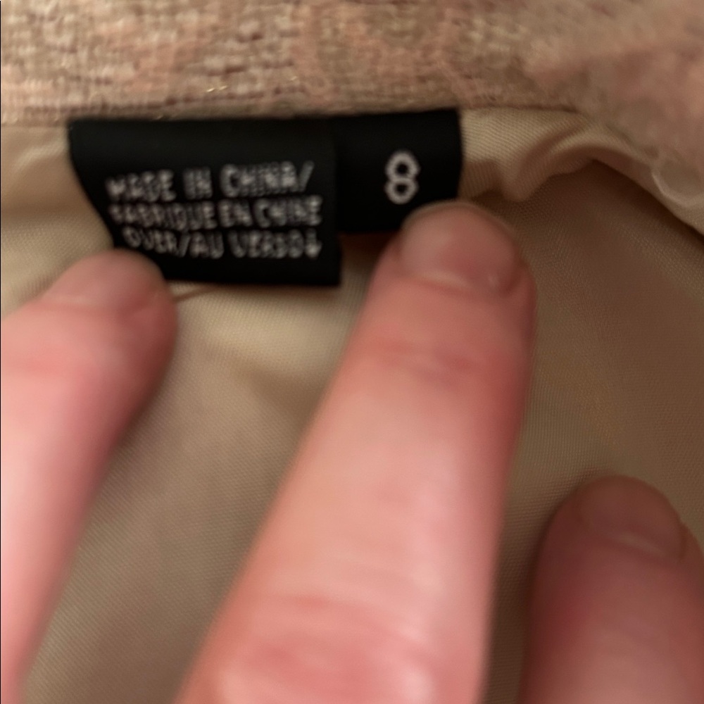Dana Buchman Peach/Beige Blazer with Floral Pattern Sz 8 - Picture 7 of 8